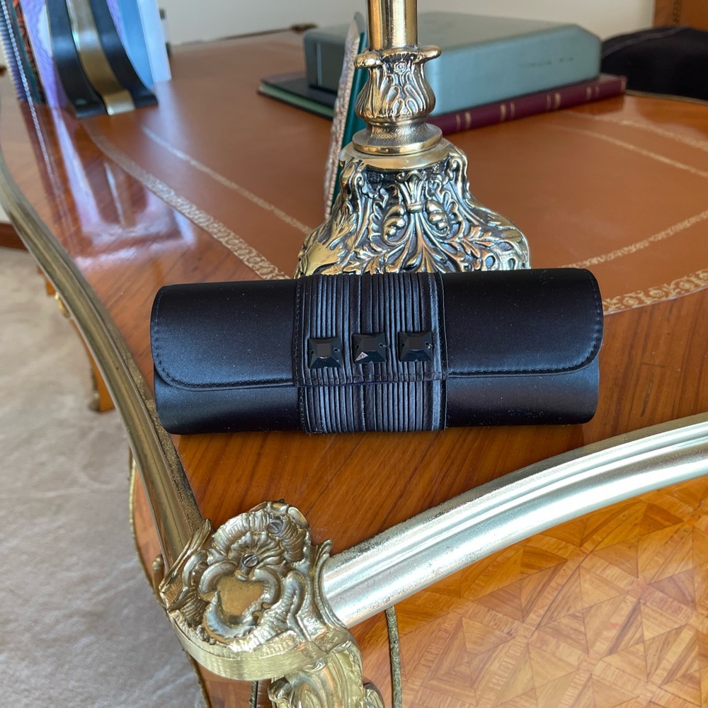 Black satin clutch - MAC cosmetics